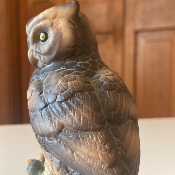 Vintage Porcelain Owl on Branch Figurine - Picture 9 of 13